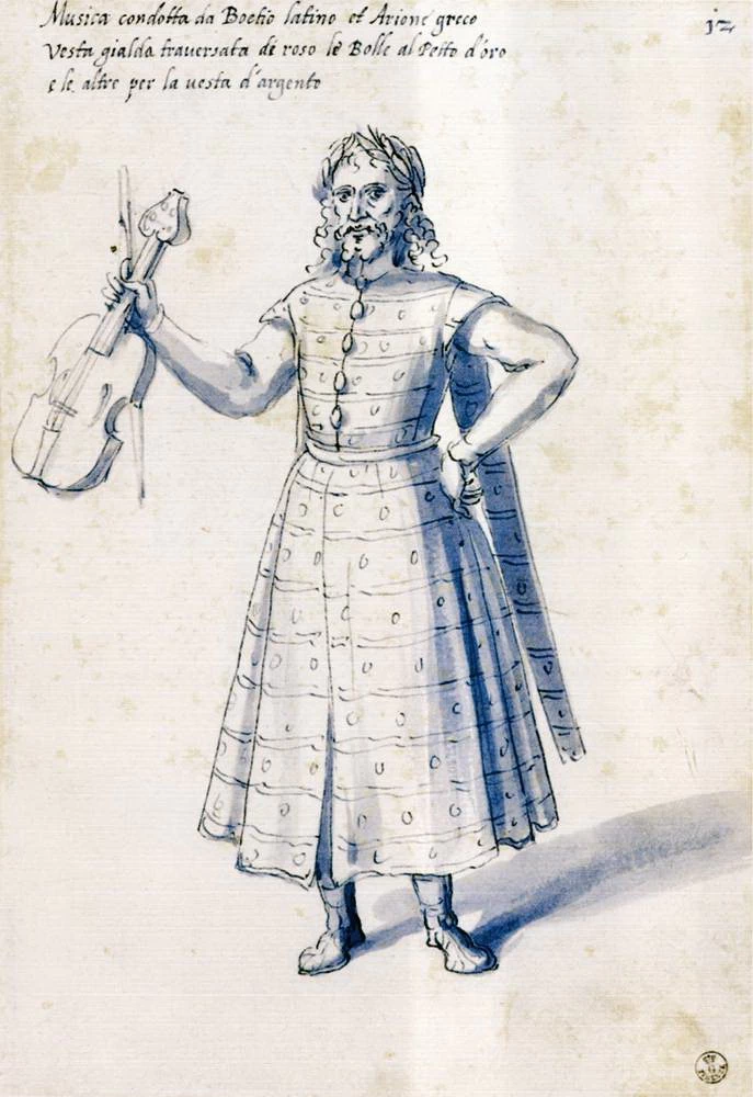 Costume della figura allegorica, la musica - Uffizi, Firenze